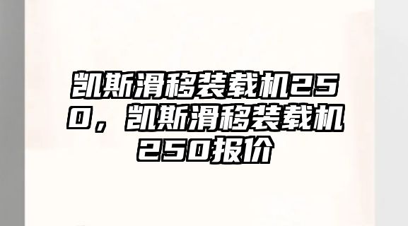 凱斯滑移裝載機(jī)250，凱斯滑移裝載機(jī)250報價