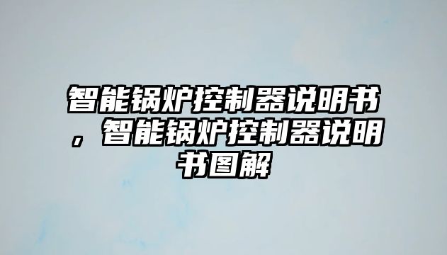 智能鍋爐控制器說明書，智能鍋爐控制器說明書圖解