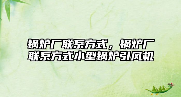 鍋爐廠聯(lián)系方式，鍋爐廠聯(lián)系方式小型鍋爐引風(fēng)機(jī)