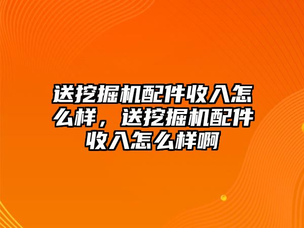 送挖掘機(jī)配件收入怎么樣，送挖掘機(jī)配件收入怎么樣啊