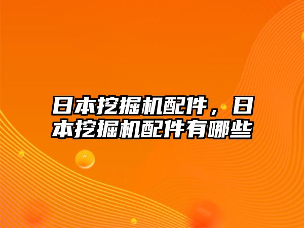 日本挖掘機配件，日本挖掘機配件有哪些