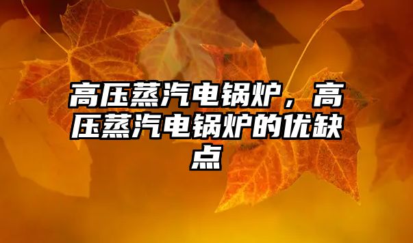 高壓蒸汽電鍋爐，高壓蒸汽電鍋爐的優(yōu)缺點(diǎn)