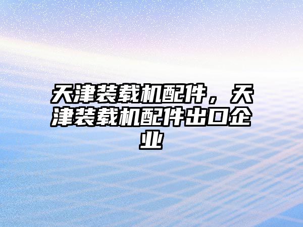 天津裝載機配件，天津裝載機配件出口企業(yè)