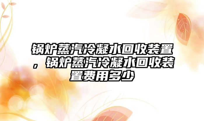 鍋爐蒸汽冷凝水回收裝置，鍋爐蒸汽冷凝水回收裝置費(fèi)用多少