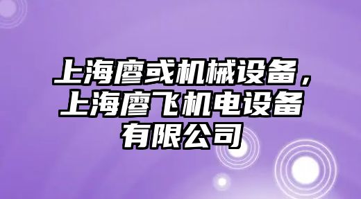 上海廖或機械設備，上海廖飛機電設備有限公司