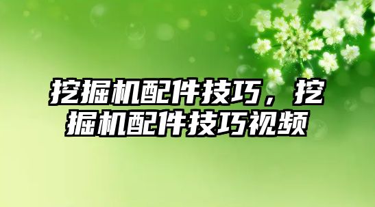 挖掘機配件技巧，挖掘機配件技巧視頻