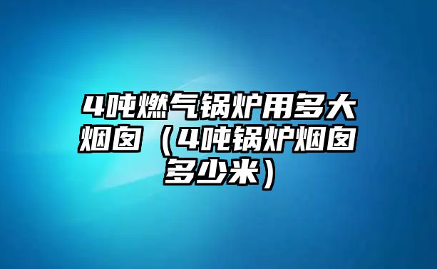 4噸燃?xì)忮仩t用多大煙囪（4噸鍋爐煙囪多少米）