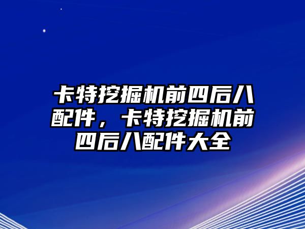 卡特挖掘機(jī)前四后八配件，卡特挖掘機(jī)前四后八配件大全