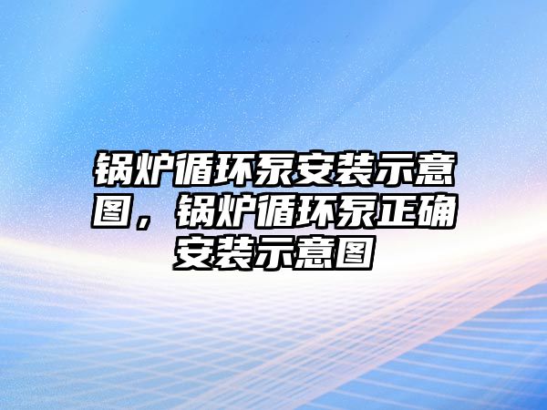 鍋爐循環(huán)泵安裝示意圖，鍋爐循環(huán)泵正確安裝示意圖