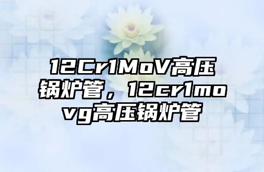 12Cr1MoV高壓鍋爐管，12cr1movg高壓鍋爐管