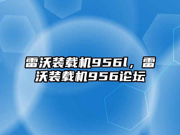 雷沃裝載機956l，雷沃裝載機956論壇