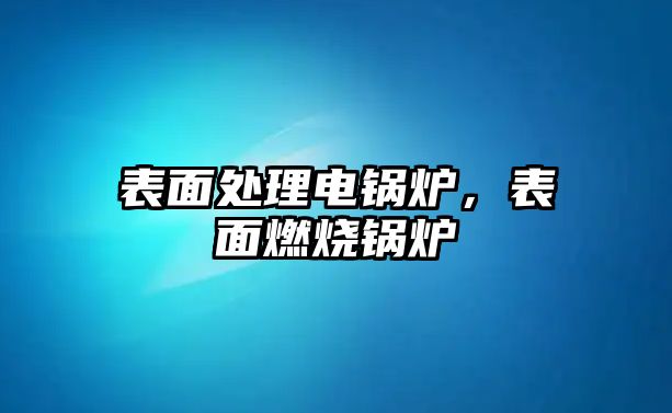 表面處理電鍋爐，表面燃燒鍋爐