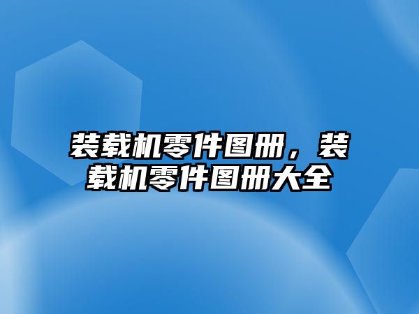 裝載機(jī)零件圖冊，裝載機(jī)零件圖冊大全