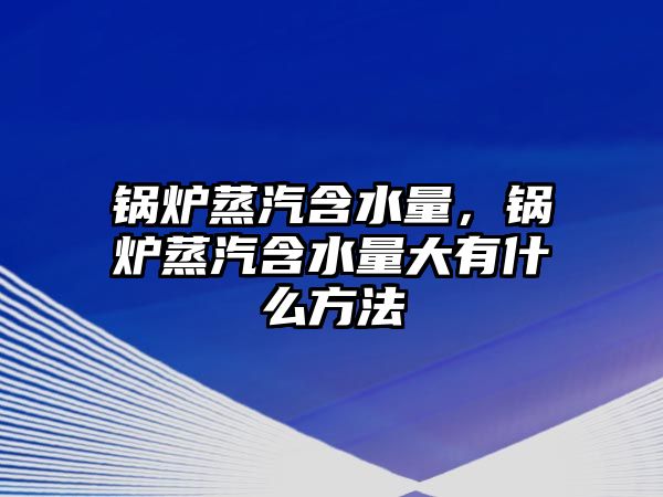 鍋爐蒸汽含水量，鍋爐蒸汽含水量大有什么方法