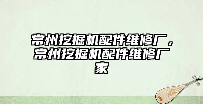 常州挖掘機配件維修廠，常州挖掘機配件維修廠家