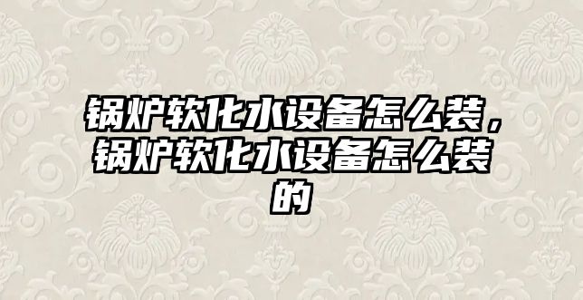 鍋爐軟化水設備怎么裝，鍋爐軟化水設備怎么裝的