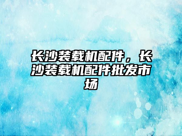 長沙裝載機配件，長沙裝載機配件批發(fā)市場