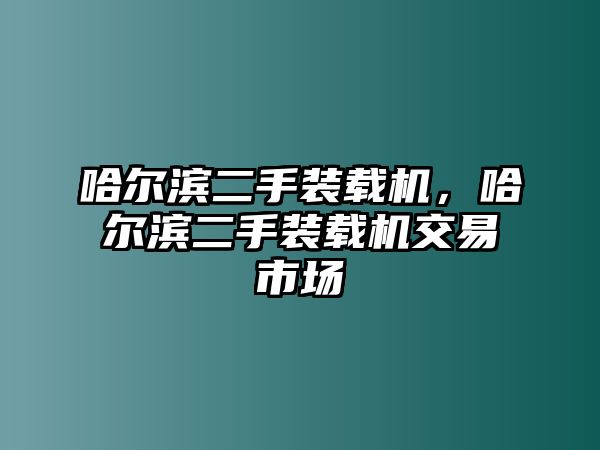 哈爾濱二手裝載機，哈爾濱二手裝載機交易市場