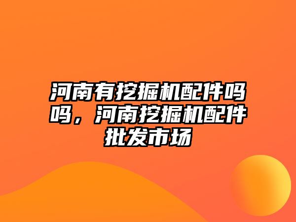 河南有挖掘機(jī)配件嗎嗎，河南挖掘機(jī)配件批發(fā)市場