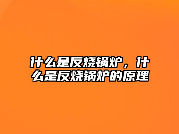 什么是反燒鍋爐，什么是反燒鍋爐的原理