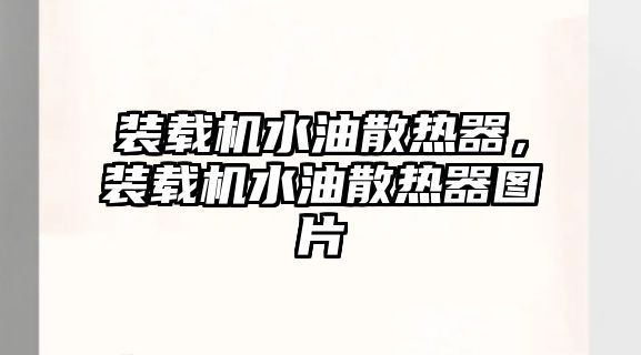 裝載機水油散熱器，裝載機水油散熱器圖片