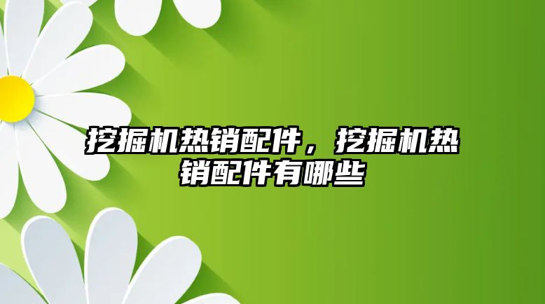 挖掘機熱銷配件，挖掘機熱銷配件有哪些