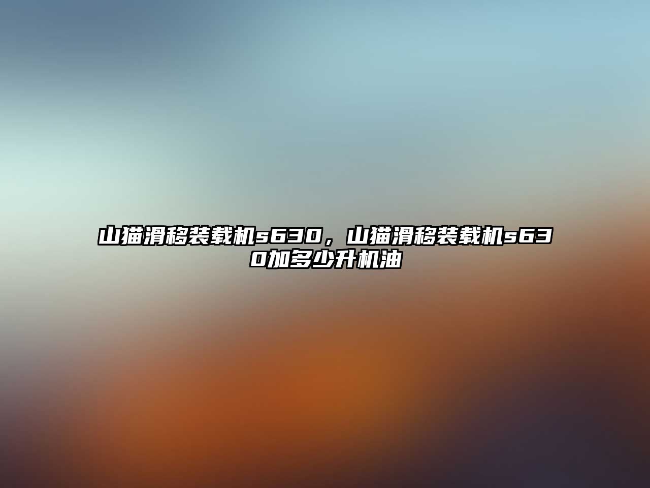 山貓滑移裝載機(jī)s630，山貓滑移裝載機(jī)s630加多少升機(jī)油