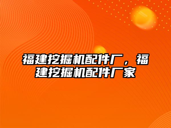 福建挖掘機配件廠，福建挖掘機配件廠家