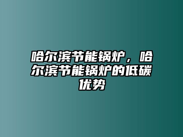 哈爾濱節(jié)能鍋爐，哈爾濱節(jié)能鍋爐的低碳優(yōu)勢(shì)