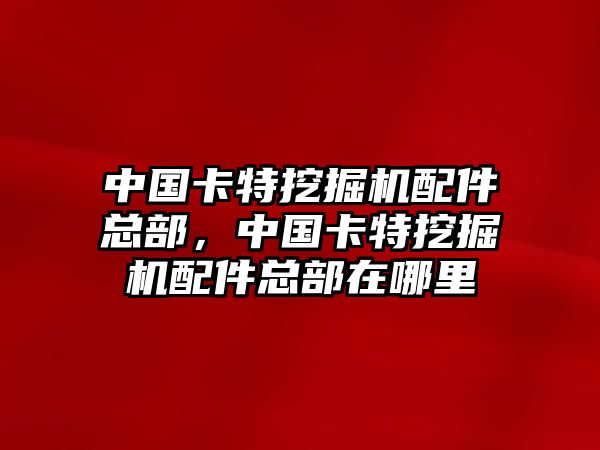 中國(guó)卡特挖掘機(jī)配件總部，中國(guó)卡特挖掘機(jī)配件總部在哪里