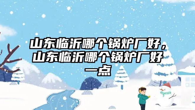 山東臨沂哪個鍋爐廠好，山東臨沂哪個鍋爐廠好一點