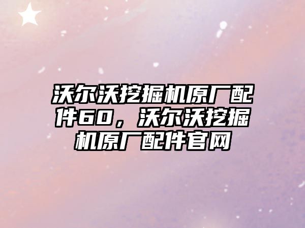 沃爾沃挖掘機(jī)原廠配件60，沃爾沃挖掘機(jī)原廠配件官網(wǎng)