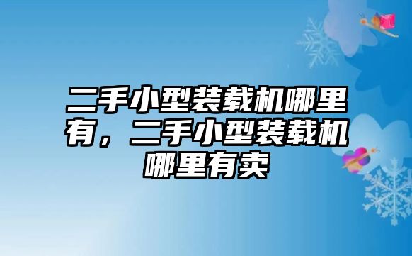 二手小型裝載機(jī)哪里有，二手小型裝載機(jī)哪里有賣(mài)