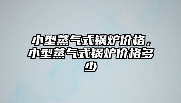 小型蒸氣式鍋爐價格，小型蒸氣式鍋爐價格多少