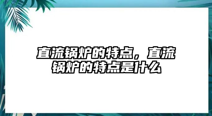 直流鍋爐的特點，直流鍋爐的特點是什么