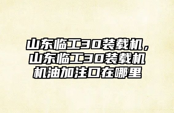 山東臨工30裝載機(jī)，山東臨工30裝載機(jī)機(jī)油加注口在哪里