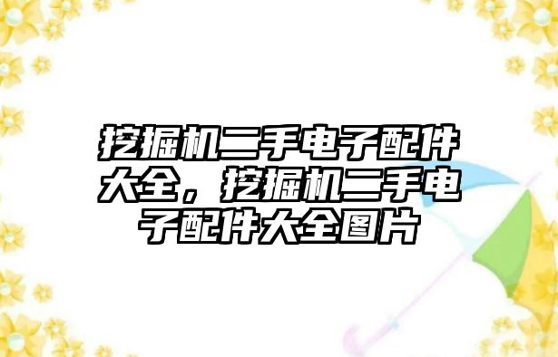 挖掘機二手電子配件大全，挖掘機二手電子配件大全圖片