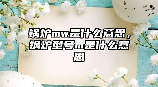 鍋爐mw是什么意思，鍋爐型號m是什么意思