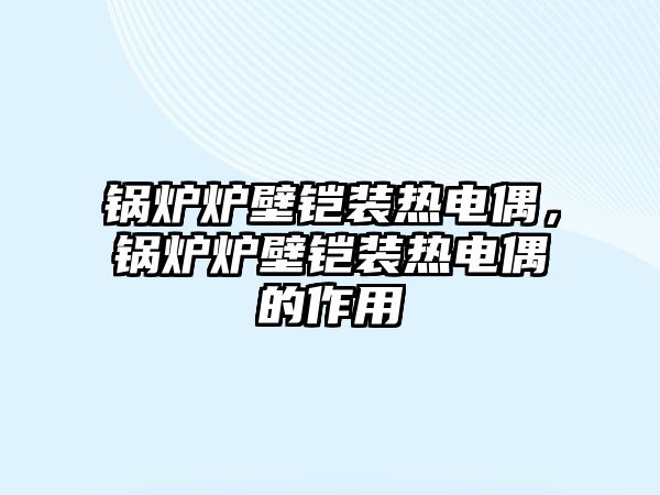 鍋爐爐壁鎧裝熱電偶，鍋爐爐壁鎧裝熱電偶的作用