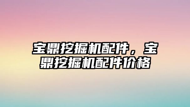 寶鼎挖掘機配件，寶鼎挖掘機配件價格