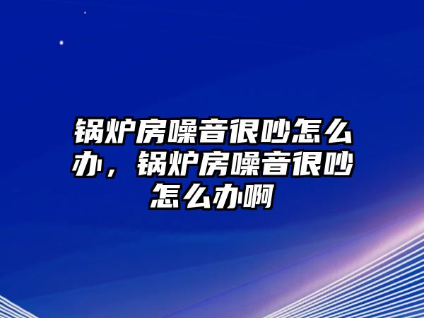 鍋爐房噪音很吵怎么辦，鍋爐房噪音很吵怎么辦啊