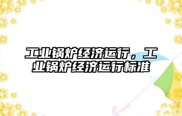 工業(yè)鍋爐經濟運行，工業(yè)鍋爐經濟運行標準