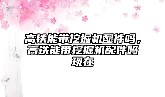 高鐵能帶挖掘機配件嗎，高鐵能帶挖掘機配件嗎現(xiàn)在