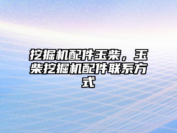 挖掘機配件玉柴，玉柴挖掘機配件聯(lián)系方式