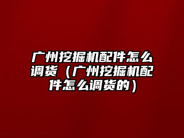 廣州挖掘機(jī)配件怎么調(diào)貨（廣州挖掘機(jī)配件怎么調(diào)貨的）