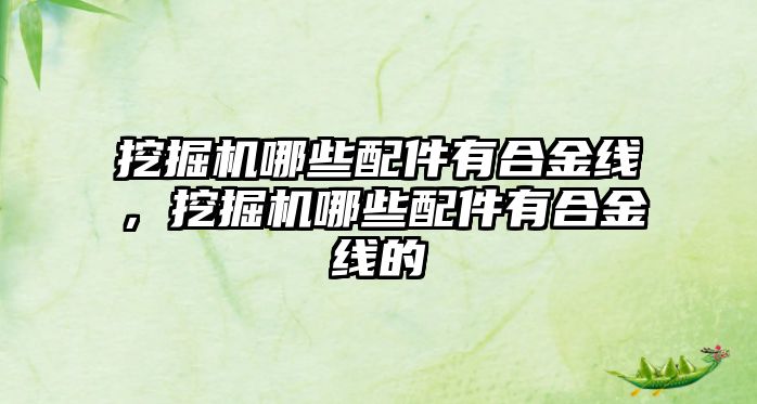 挖掘機哪些配件有合金線，挖掘機哪些配件有合金線的