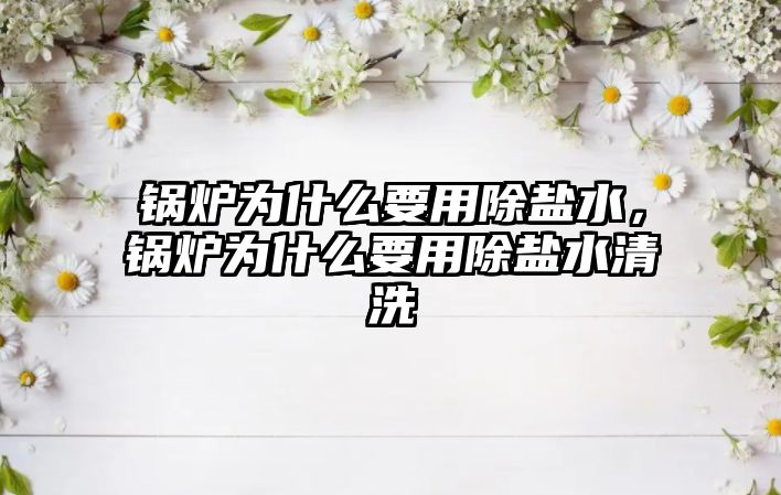 鍋爐為什么要用除鹽水，鍋爐為什么要用除鹽水清洗