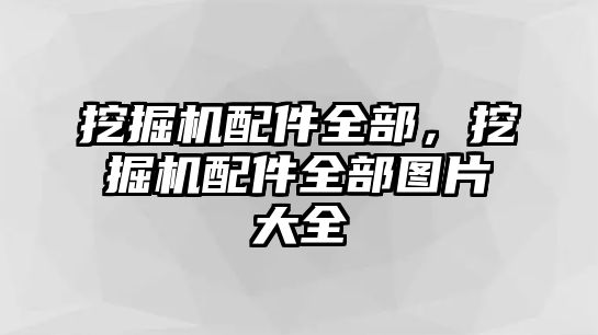 挖掘機配件全部，挖掘機配件全部圖片大全