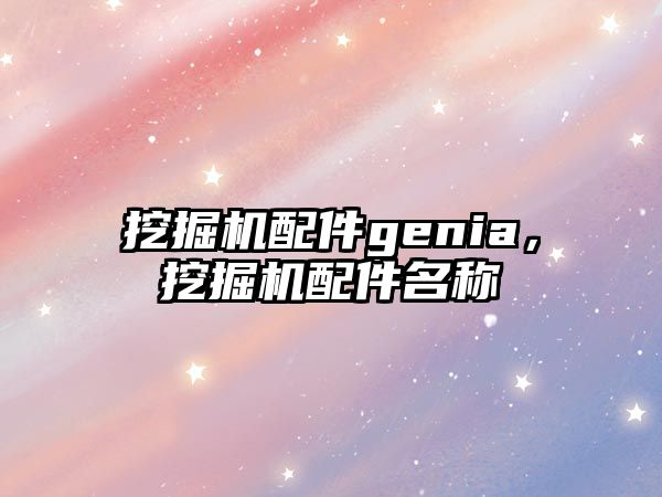 挖掘機配件genia，挖掘機配件名稱