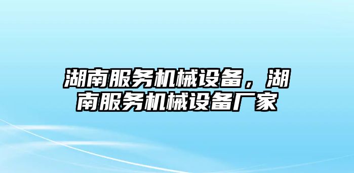 湖南服務(wù)機(jī)械設(shè)備，湖南服務(wù)機(jī)械設(shè)備廠家